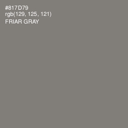 #817D79 - Friar Gray Color Image